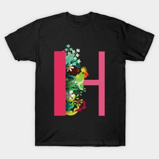 Tropical alphabet H T-Shirt